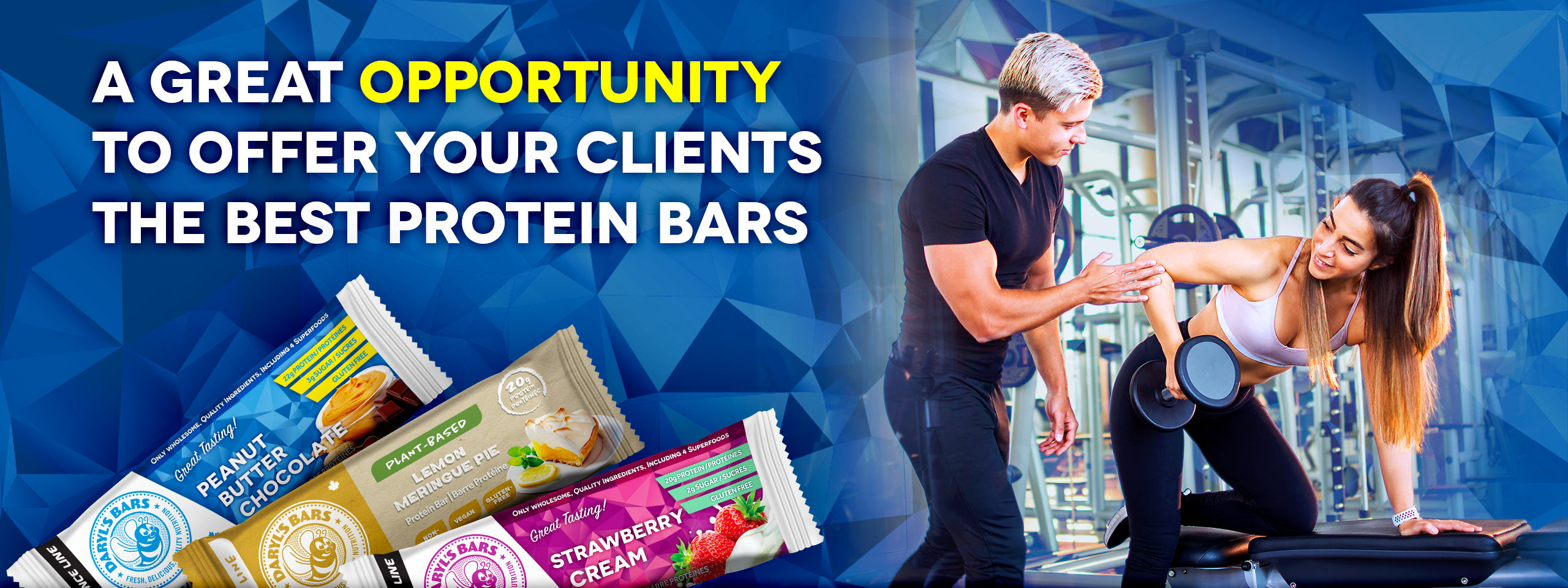 A great opportunity to offer your clients the best protein bars